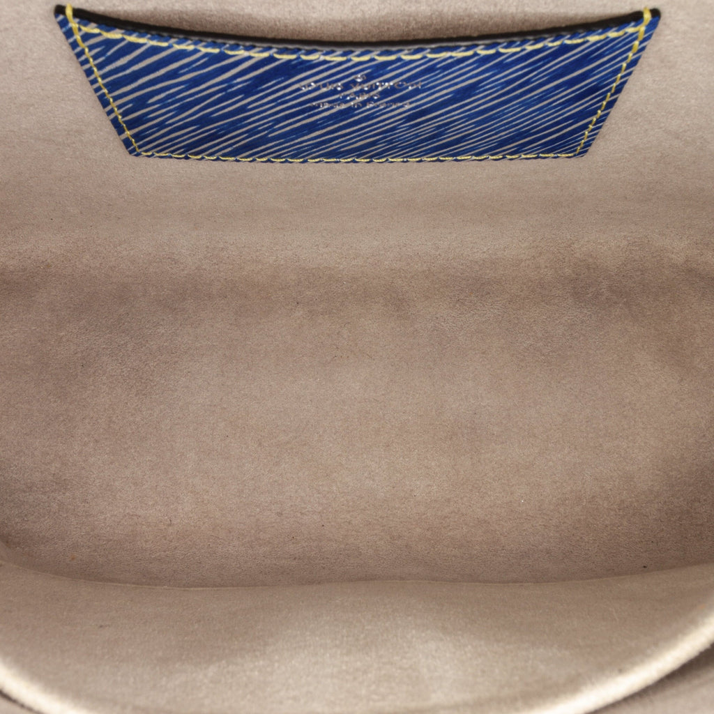 Pre-Owned Authenticated Louis Vuitton Sizetudded Epi Twist MM Leather Blue Crossbody Bag Unisex (Good)