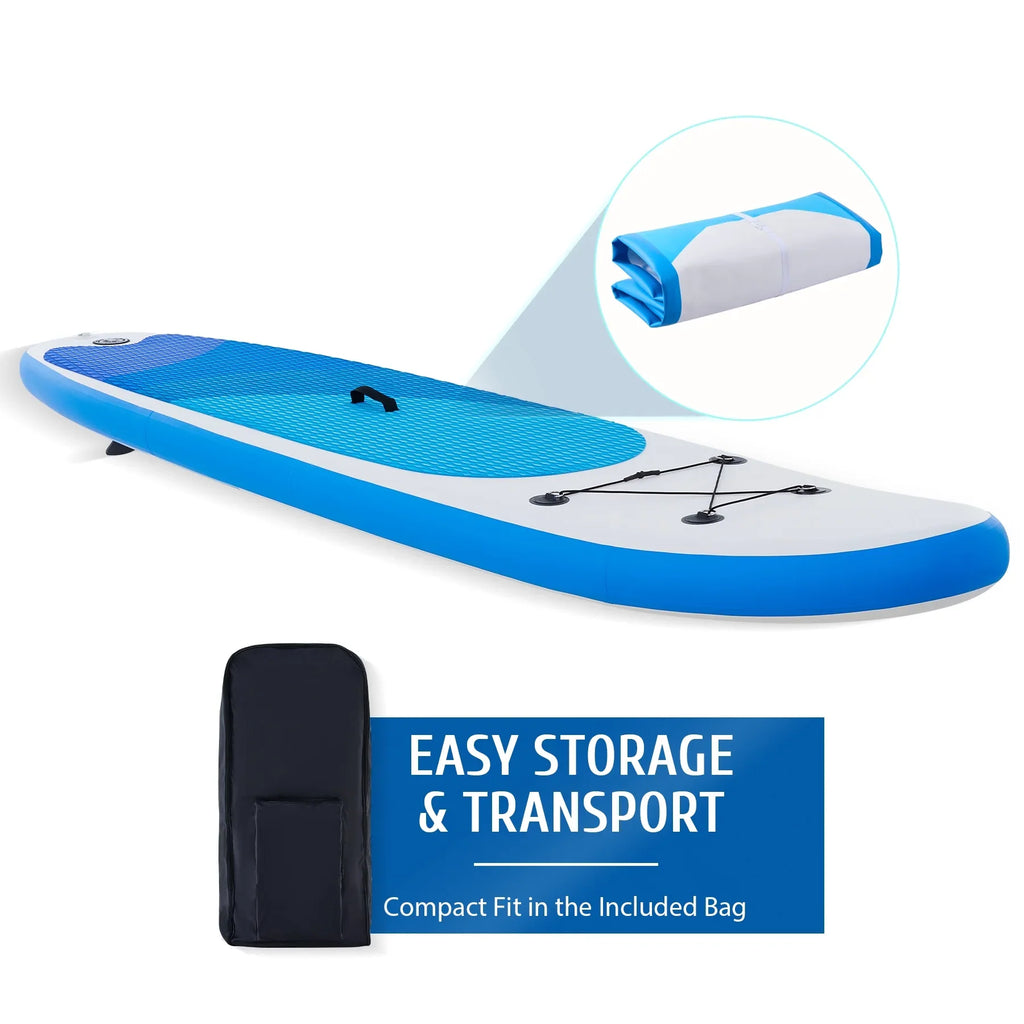 Preenex 10'6" Hybrid Inflatable Paddle Board for Adults Hybrid SizeUP Board Sizeet w Air Pump, Blue