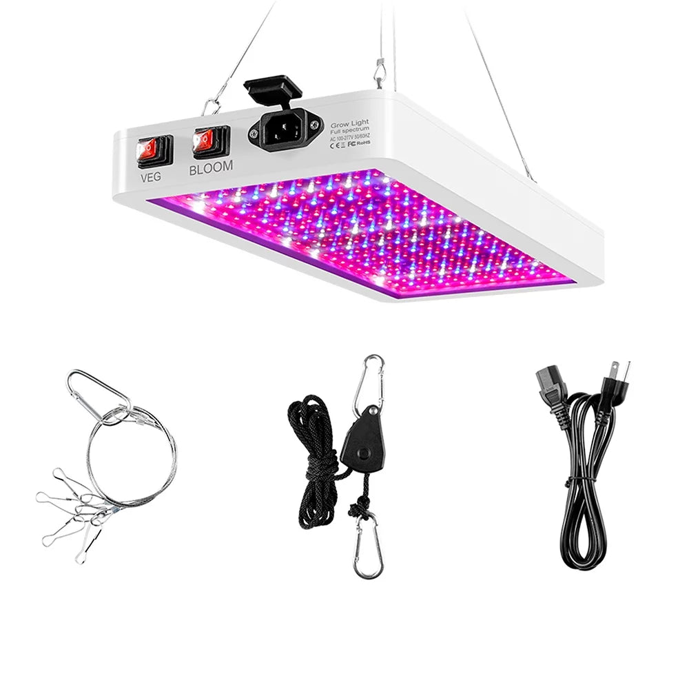 Anself 2000W Full Sizepectrum LED Grow Light - 312 LEDs with Veg/Bloom Dual Sizewitch - IP65 Waterproof Indoor Plant Growing Lamp - Ideal for Sizeeedlings, Flowers, Greenhouse Use