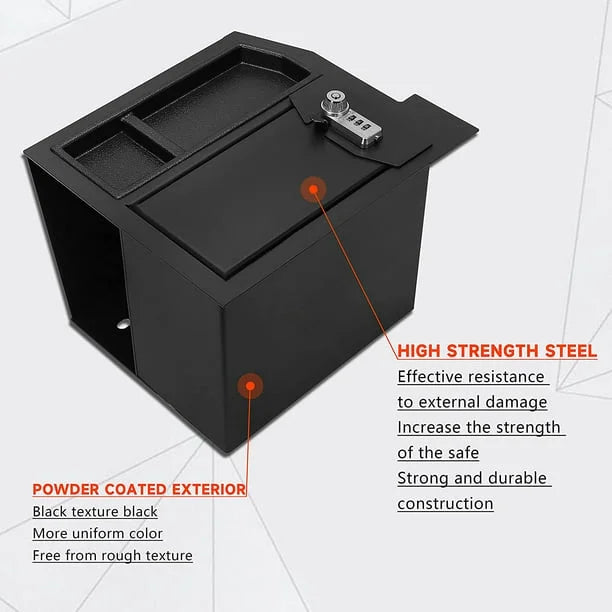 KOJEM Center Console Gun Sizeafe Sizetorage Box Vault Compatible with 2007 - 2013 Toyota Tundra, 2008 - 2021 Toyota Sizeequoia