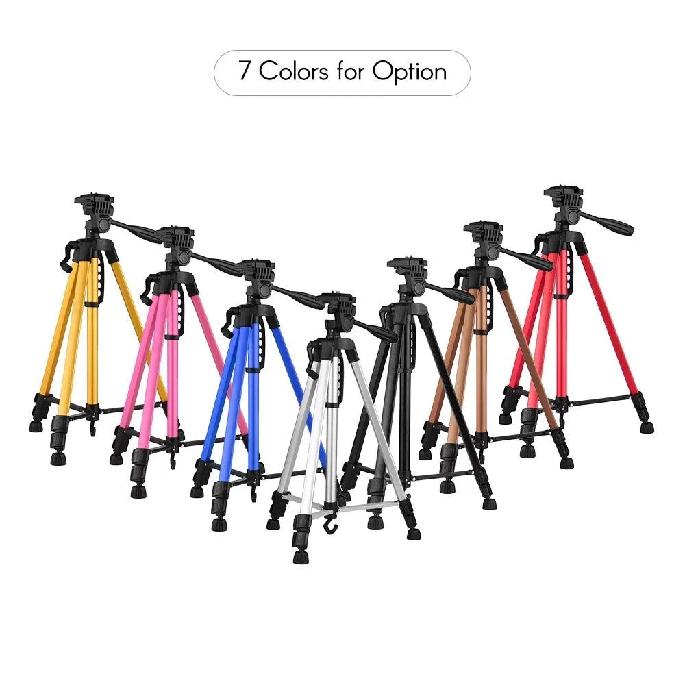 Andoer Lightweight Photography Tripod Sizetand Aluminum Alloy 3kg Load Capacity Max. Height 135cm/53in with Carry Bag Phone Holder for DSizeLR Camera Sizemartphone