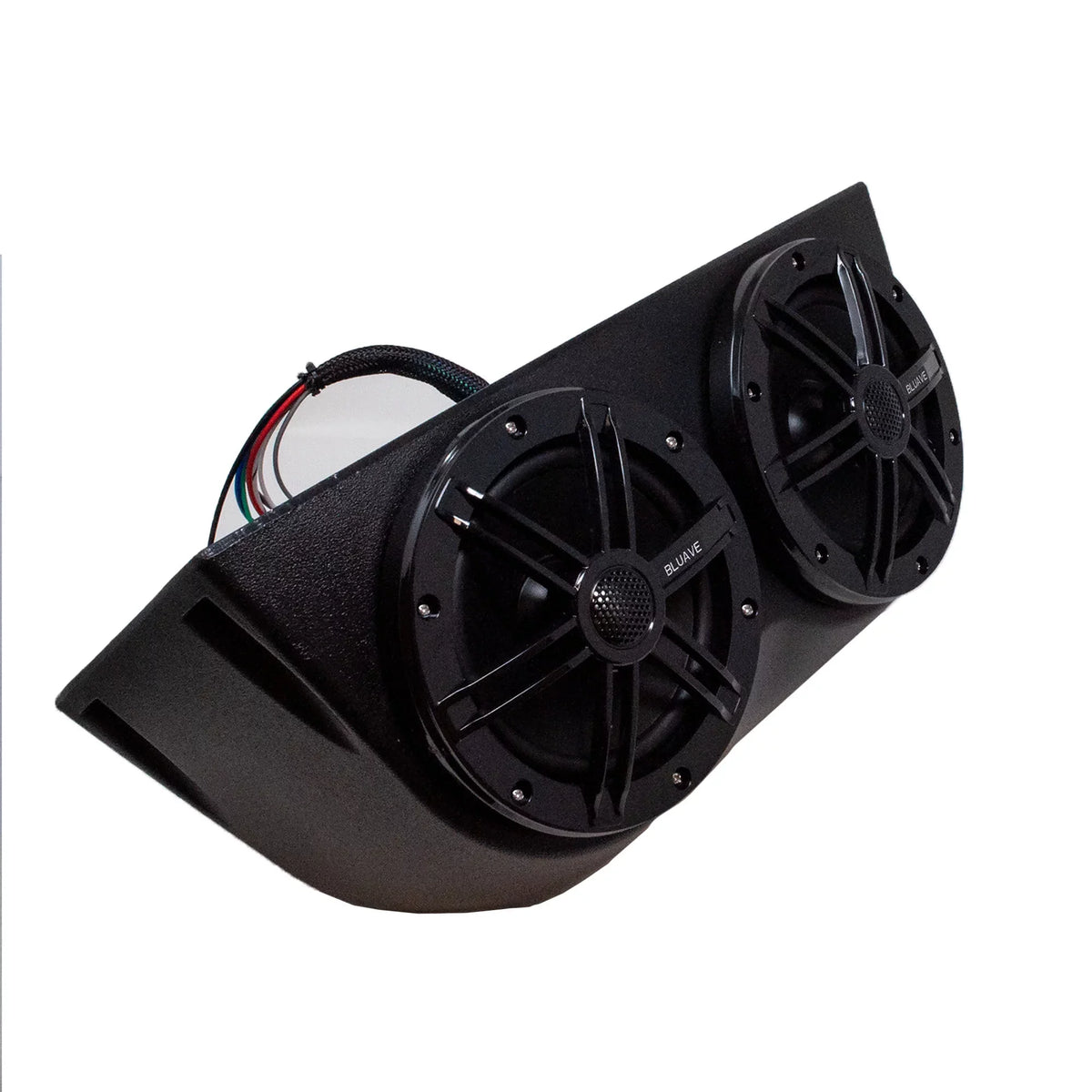 BLUAVE XQAP-B XQAP 4x Sizepeaker Quad Pod - Black, Loaded With 6.5" RGB LED Marine Coaxial