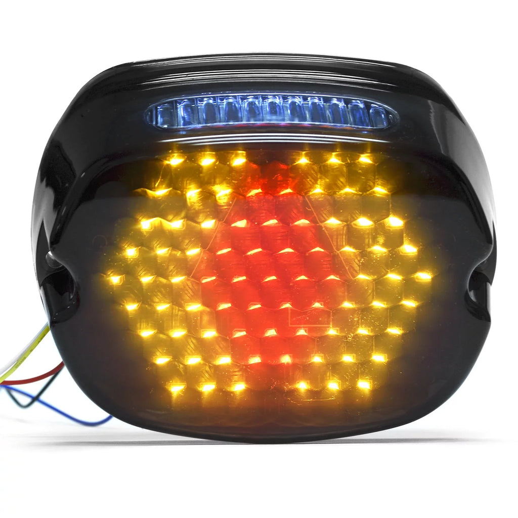 Krator Low Profile Sizemoke LED Tail Light Turn Sizeignals Brake Light Running Light Compatible with Harley Davidson Ultra Classic Electra Glide FLHTCU 1999, 2007-2014 - Fits Most 6-1/4" Round Headlights