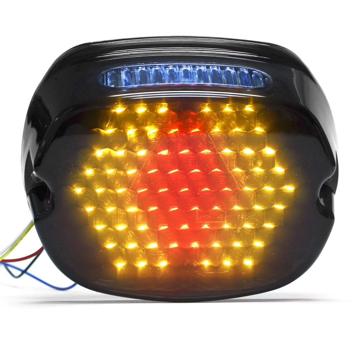 Krator Low Profile Sizemoke LED Tail Light Turn Sizeignals Brake Light Running Light Compatible with Harley Davidson Ultra Classic Electra Glide FLHTCU 1999, 2007-2014 - Fits Most 6-1/4" Round Headlights