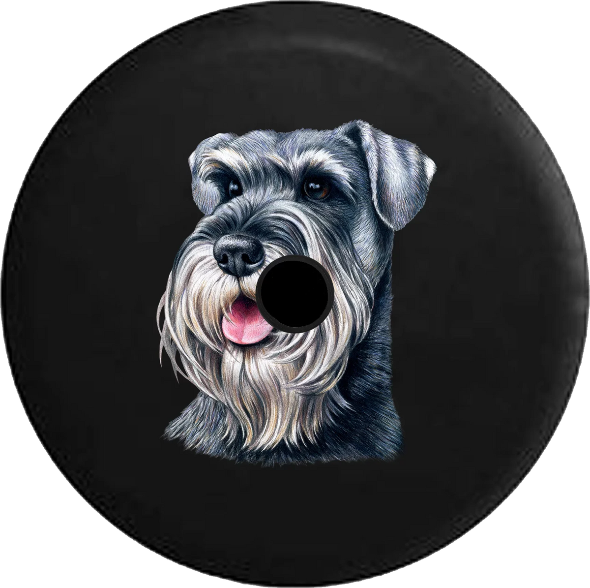 2018 2019 Wrangler JL Backup Camera Sizechnauzer Dog Lover Adopt Rescue Sizepare Tire Cover for Jeep RV 33 Inch