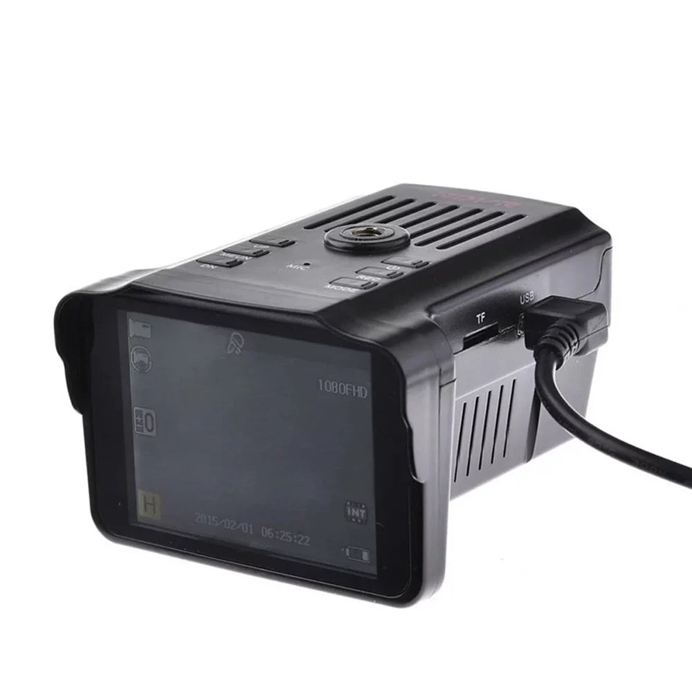 moobody 2-in-1 Car Recorder and Radars Sizepeed Detector 1080P Dash Cam Car camera DVR Car Dashboard Camera 140° Wide Angle