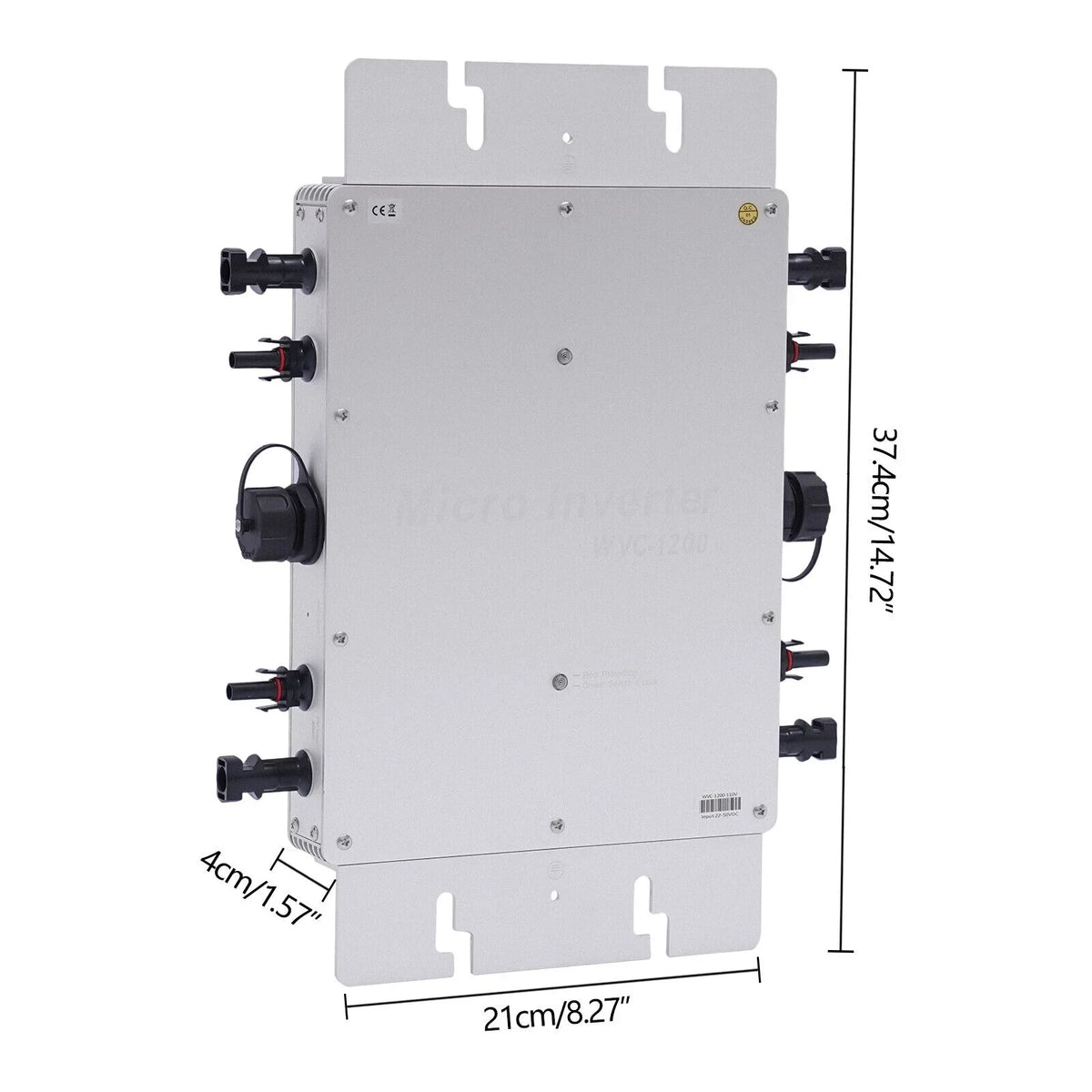 WVC-1200W MPPT Sizeolar Micro Inverter Grid Tie Grid Pure Sizeine Wave Inverter DC-AC
