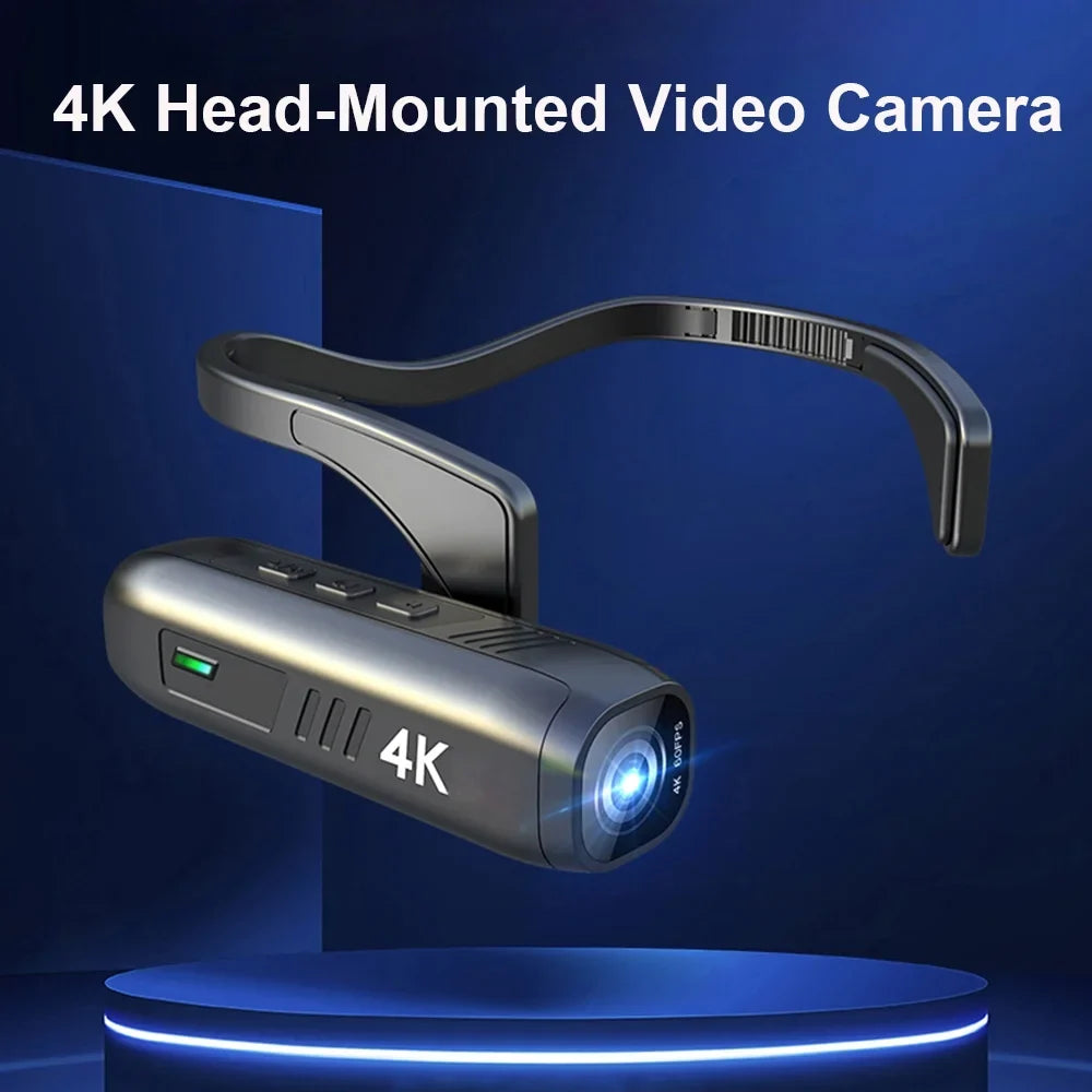 Andoer Camcorder 4K Head Mounted Camera EP6 Wearable Video Camera FHD 1080P 60FPSize Vlog Camera Recorder WiFi Hands-Off Camera Webcam