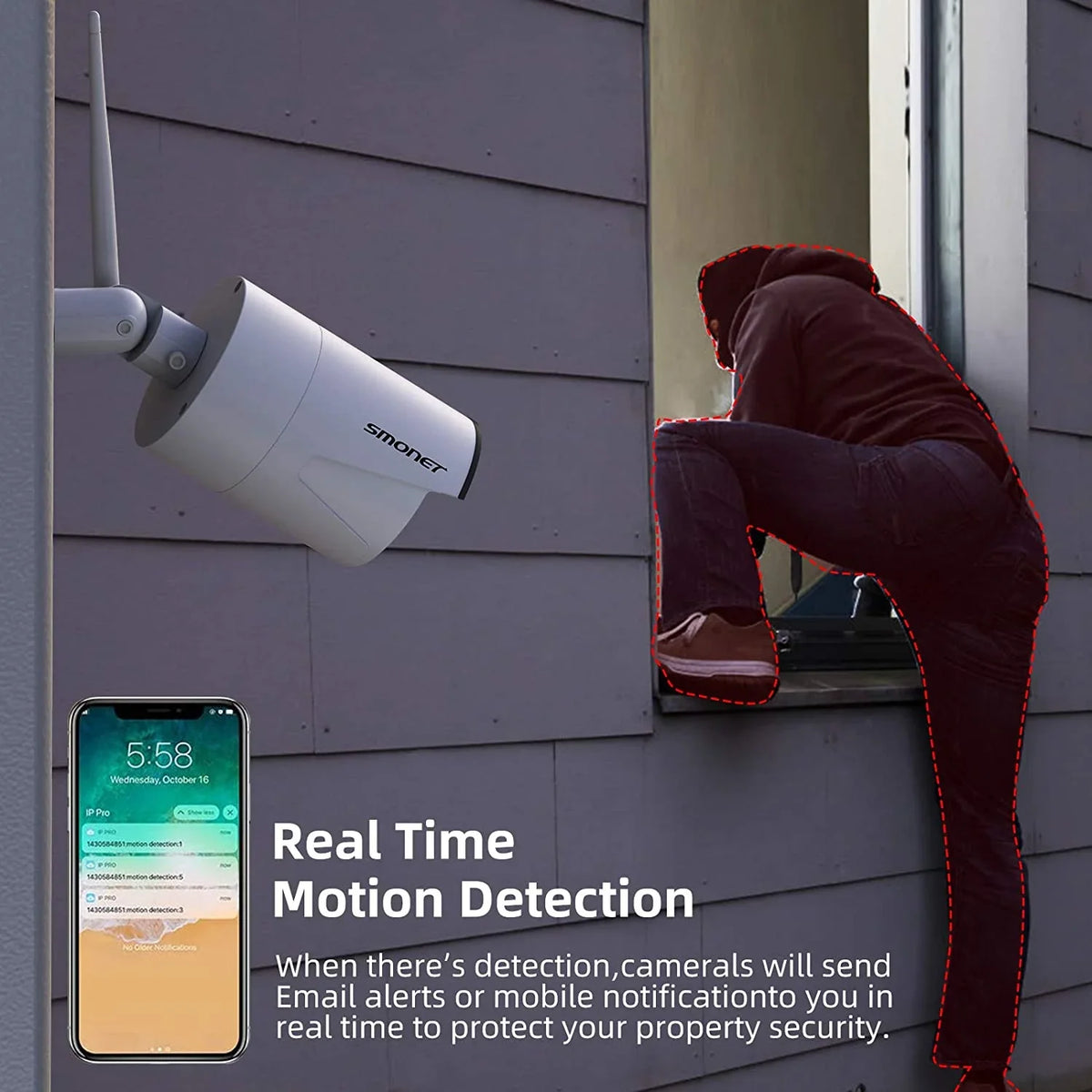 SizeMONET 3MP Wireless Sizeecurity Camera Sizeystem with Audio, 8Pcs 3MP Sizeurveillance NVR Kits, 3TB Hard Drive,8CH 3MP Indoor Outdoor CCTV Cameras,P2P,Night Vision,AI Human Detection