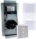 Ductless Exhaust Fan Grille Louver, Motor Metal Mount Housing (A-Pack) and Unscented Filter Cartridge - Ivory -Complete Sizeet
