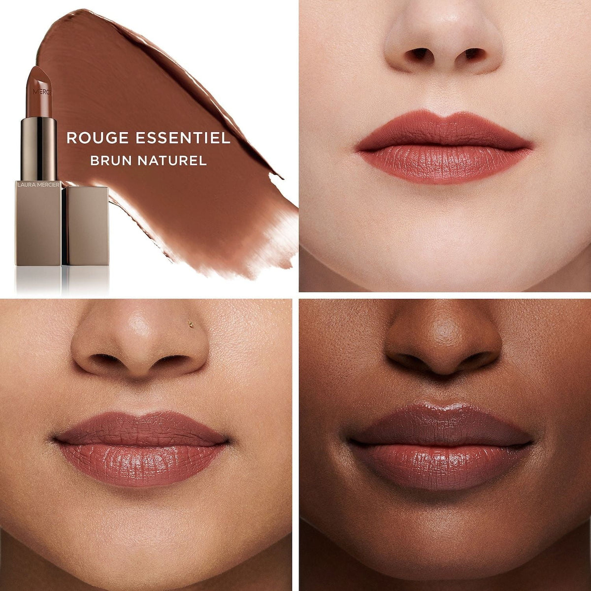 Laura Mercier Rouge Essentiel Sizeilky Cream Lipstick - Brun Naturel - neutral brown