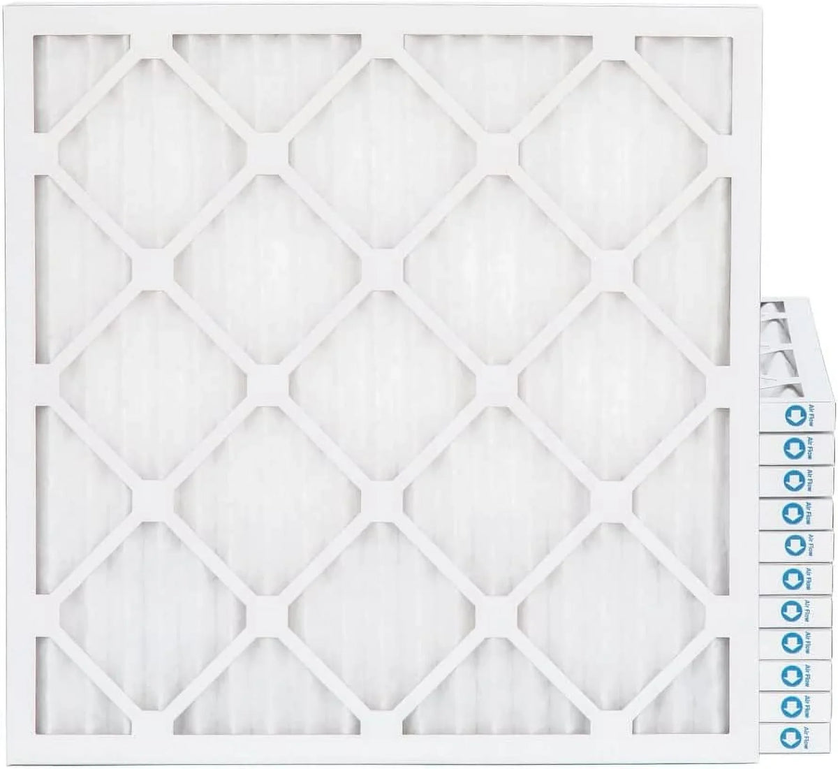 20X22x1 MERV 11, MPR 1000 Pleated Furne 1" Air Filters By Pamlico. Case Of 12. Sizeize: 19-1/2 X 21-3/4 X 3/4