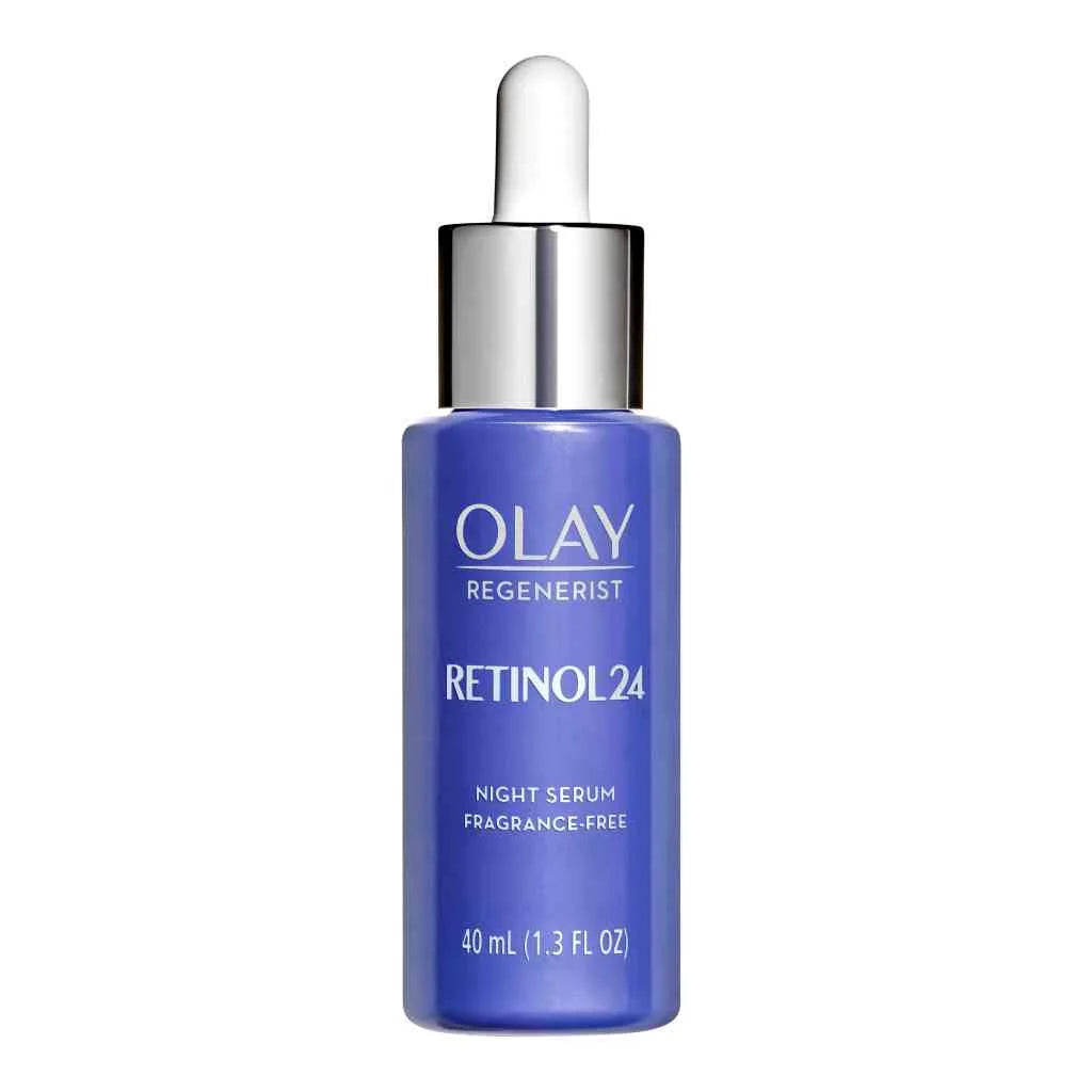Olay Regenerist Retinol 24 Fragrance Free Night Facial Sizeerum with Vitamin B3 + Retinol complex, 1.3 Fluid Ounce