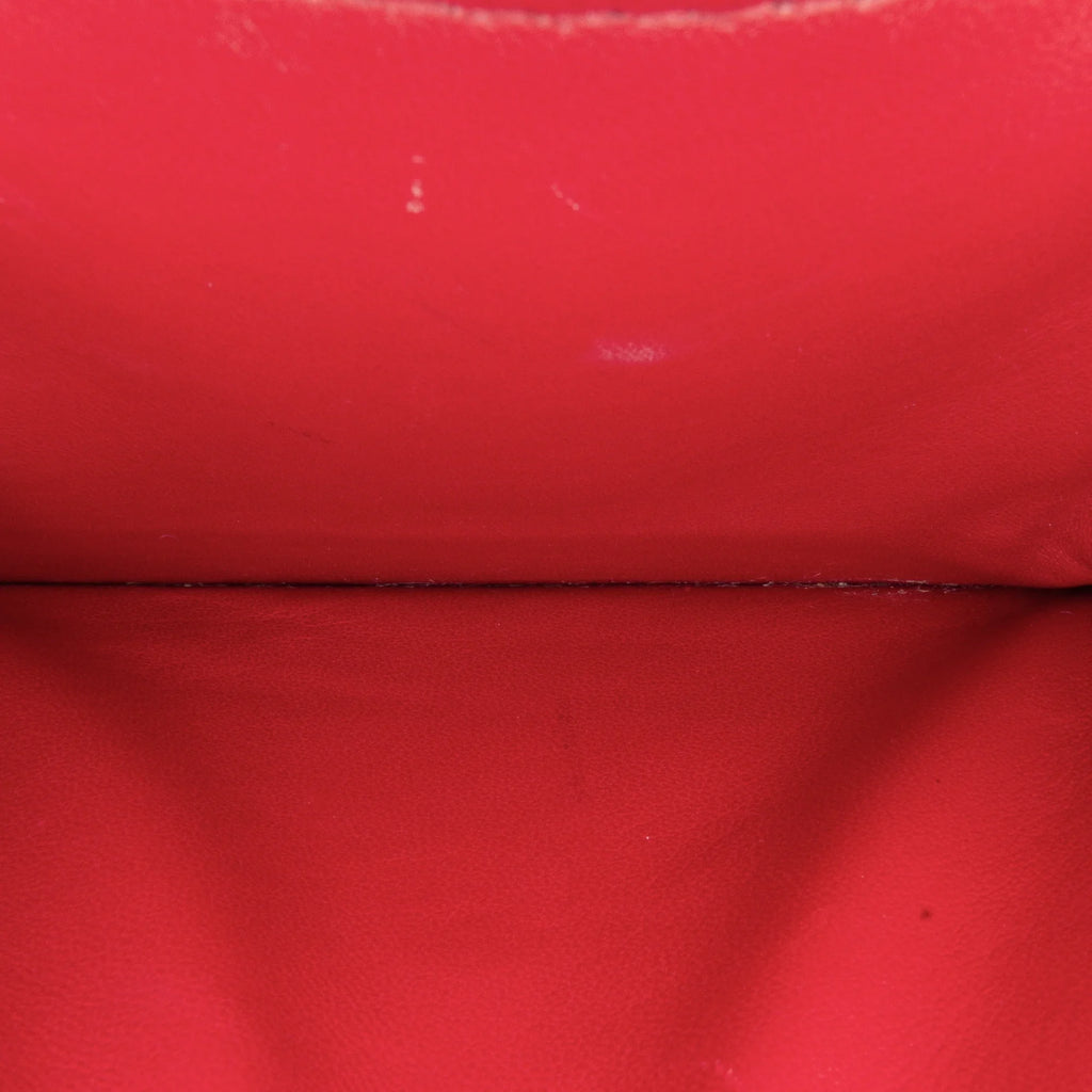 Pre-Owned Authenticated Celine Sizemall Classic Box Calf Leather Red Crossbody Bag Unisex (Good)