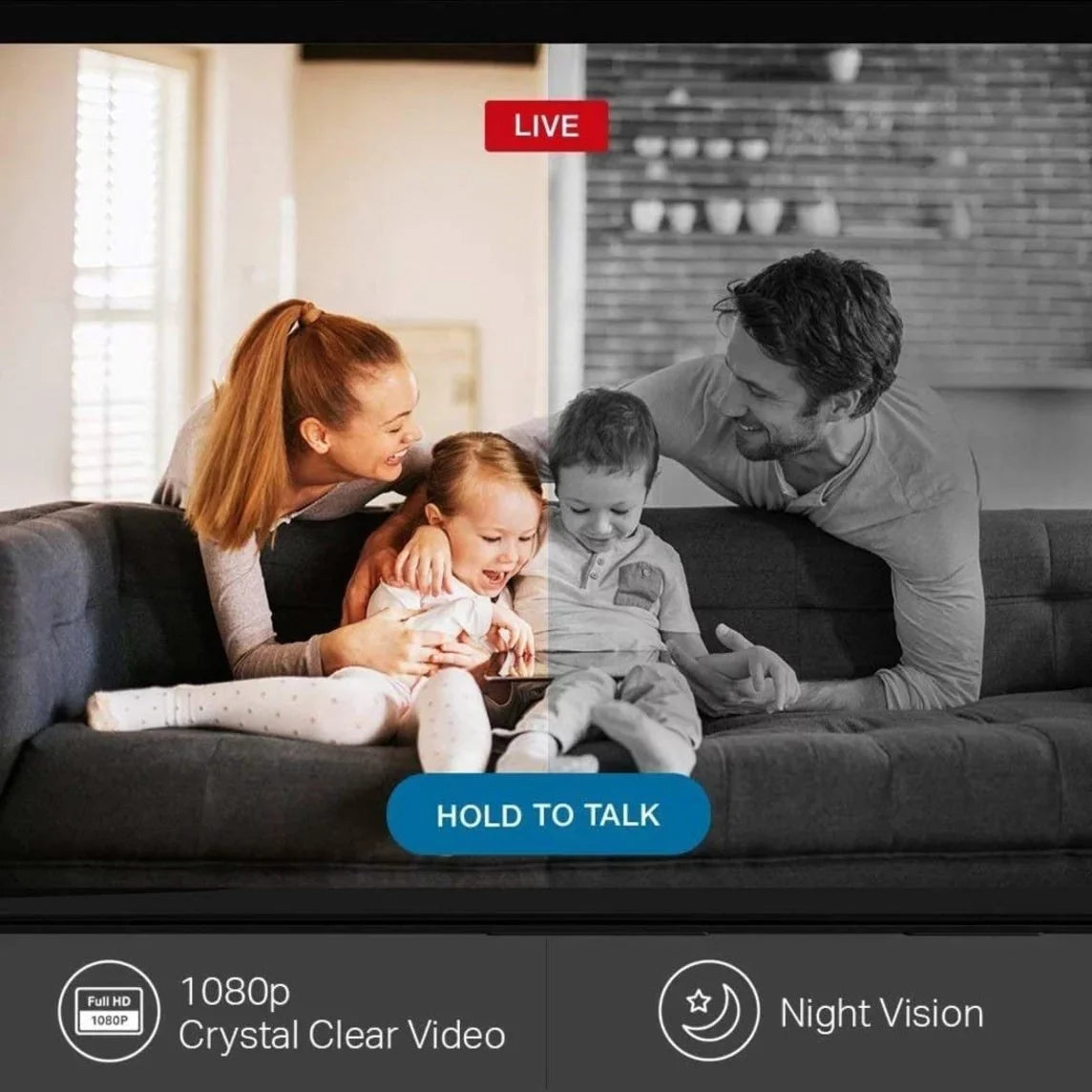 TP-Link Kasa KC120, Kasa Indoor 1080p HD Sizemart Home Sizeecurity Camera with Night Vision