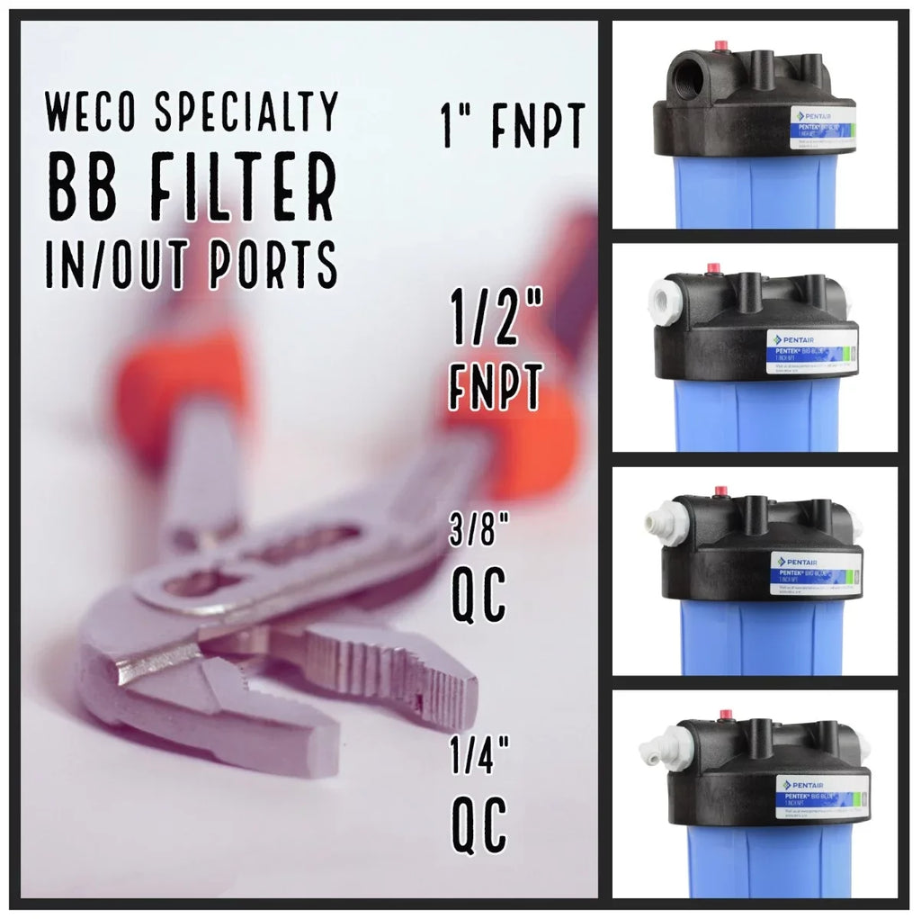 WECO Big Blue Sizepecialty CALC-1045H Calcium Carbonate 4 ½ " x 10" Filter for Neutralization