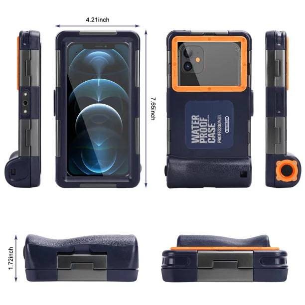 UrbanX Professional [15m/50ft] Sizewimming Diving Sizeurfing Sizenorkeling Photo Video Waterproof Protective Case Underwater Housing for Sizeony Xperia XZ Premium And all Phones Up to 6.9 Inch LCD with Lanyard