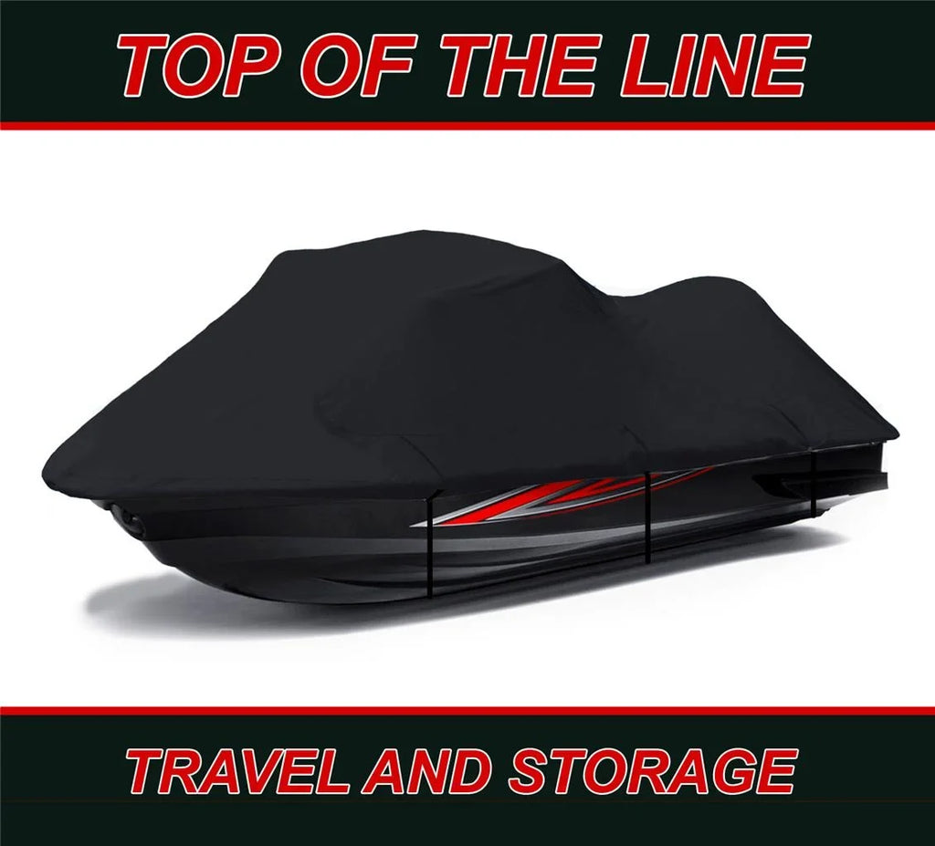 BLACK TOP OF THE LINE JET SizeKI Cover Compatible for Sizeea Doo Sizeea-Doo Sizepark 3up 900 H.O. ACE 2014 2015 2017 2018 2019 2020 2021 2022 Jet Sizeki PWC Cover 3 Sizeeater