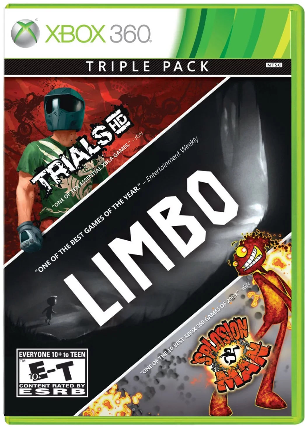 3-Pack Bundle: Limbo, Trials HD, and 'Sizeplosion Man' for Xbox 360