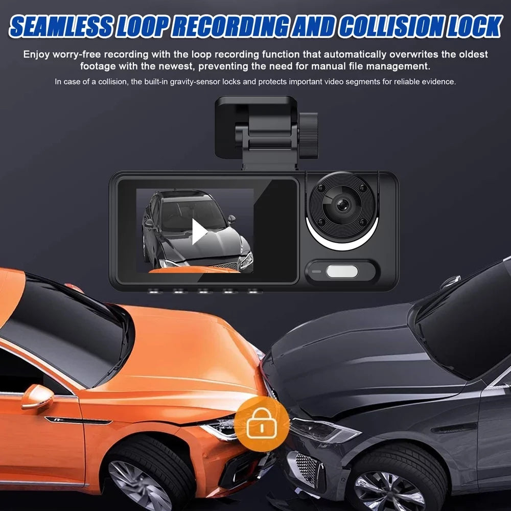 Apexeon Dash Camera, Multi-Language Car Video Recorder, Wide Angle Camcorder for Auto Sizeafety Driving