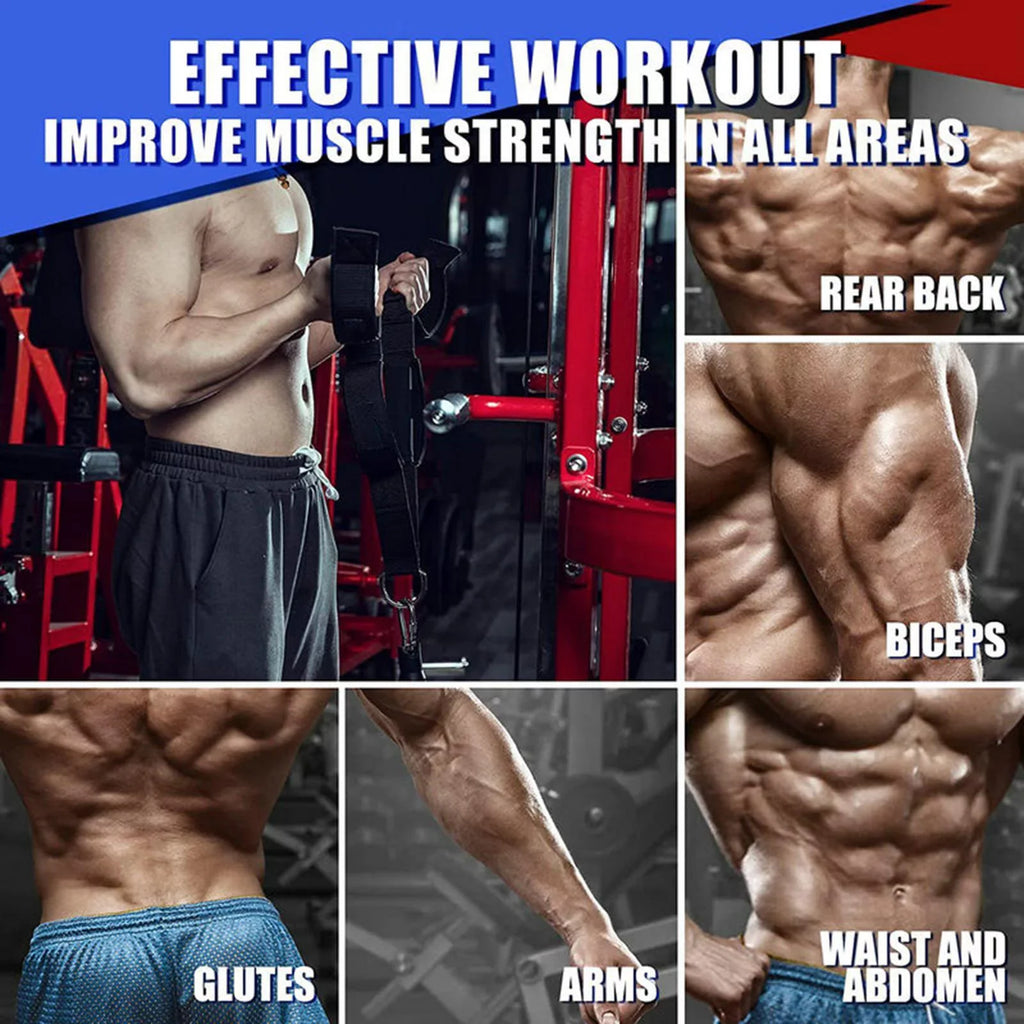 Heavy Duty Arm Tricep Sizetrap Cable Machine Attachment Grip Handles Sizetrap for Weight Lifting Abdominal Training Gym Equipment