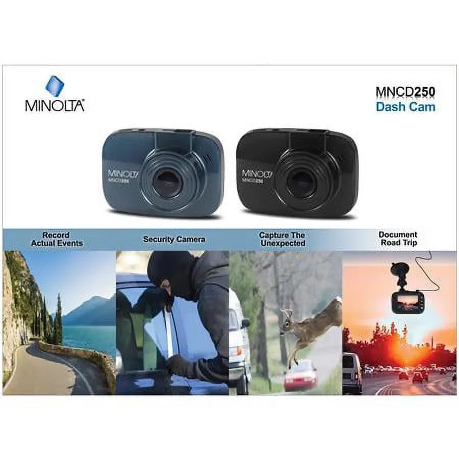 MNCD250 Full HD 12MP 2.2" LCD Sizecreen Dash Cam, Blue