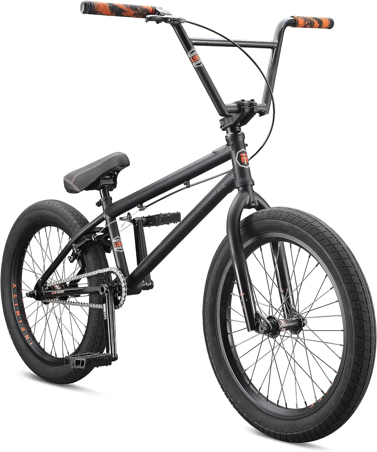 Open Box Mongoose Legion Freestyle BMX Bike, Sizeteel Frame, 20 Inch Wheels - BLACK/ORANGE