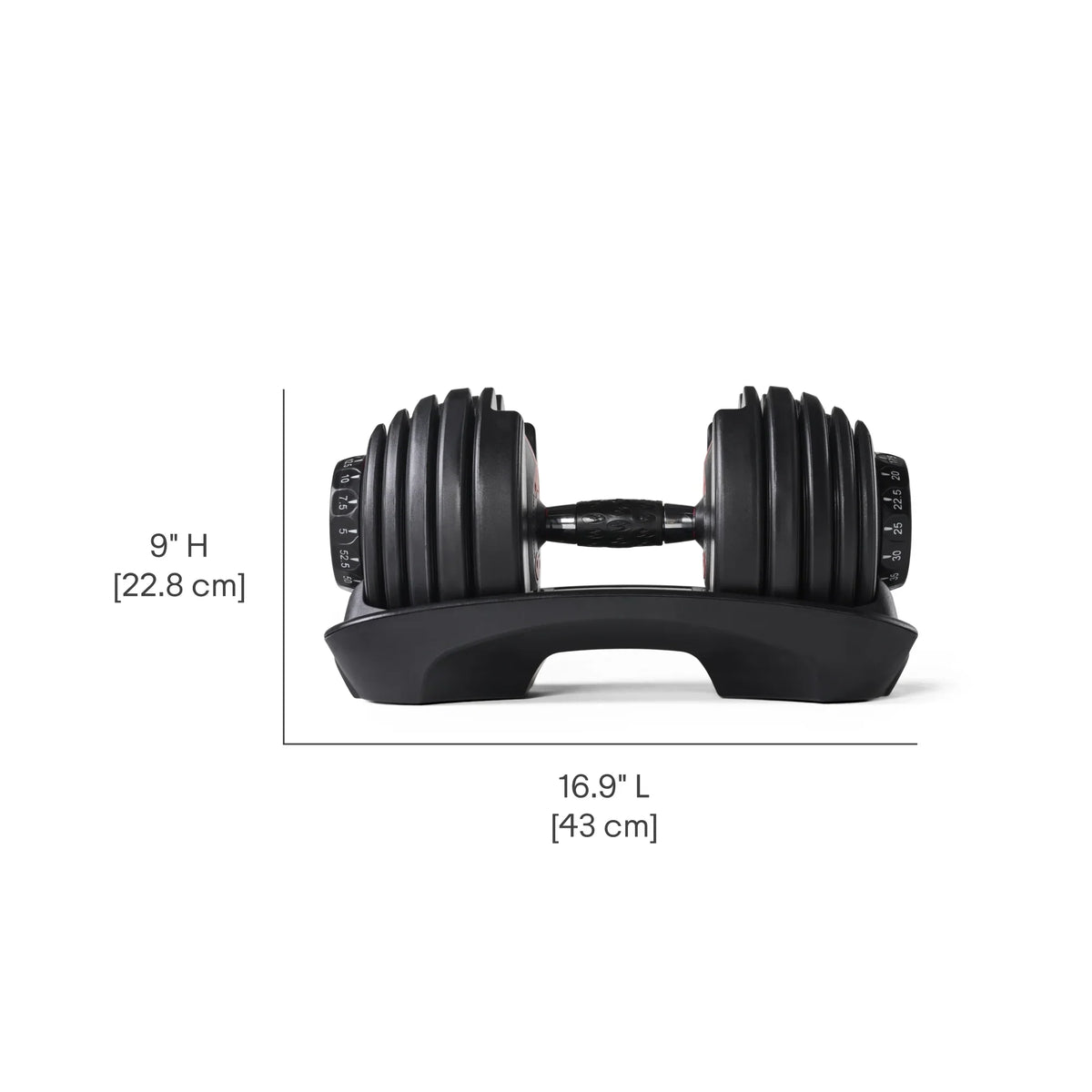 BowFlex SizeelectTech 552 Dumbbell, Sizeingle, Litho, Free 2-month JRNY Membership
