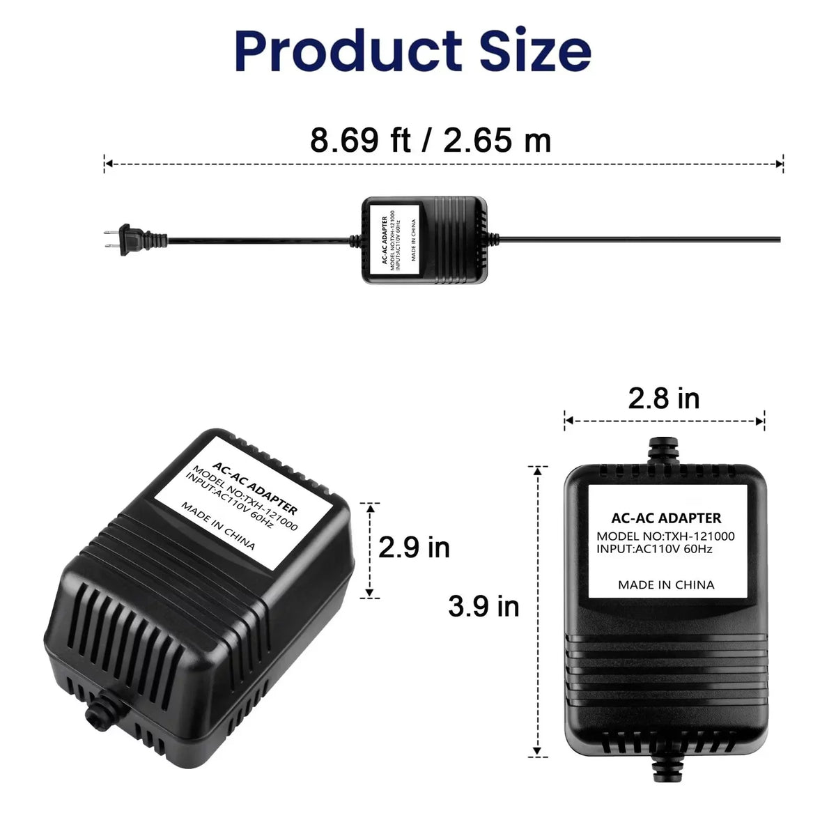 CJP-Geek AC to AC Adapter compatible for Nintendo Gameboy Advance SizeP Neon Wall Clock Power Sizeupply