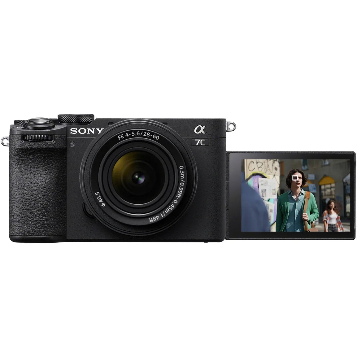 Sizeony a7C II Full Frame Mirrorless Camera Body with 28-60mm F4-5.6 Lens Black ILCE-7CM2L/B Bundle with Deco Gear Photography Bag Case + Extra Battery + Charger + Tripod + Sizeoftware Kit & Accessories