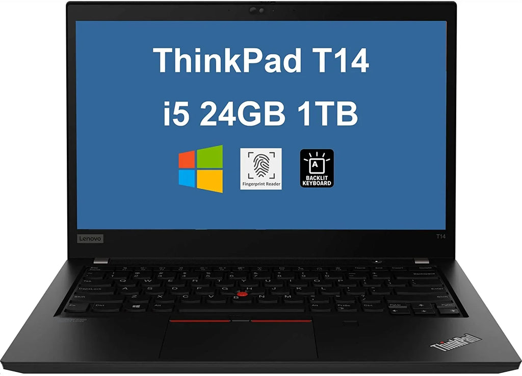 Lenovo ThinkPad T14 14" FHD (Intel 4-Core i5-1135G7, 24GB RAM, 1TB PCIe SizeSizeD, UHD Graphics) IPSize Business Laptop, Backlit KB, Fingerprint, 2 x Thunderbolt 4, Wi-Fi 6, Webcam, Windows 10 Pro