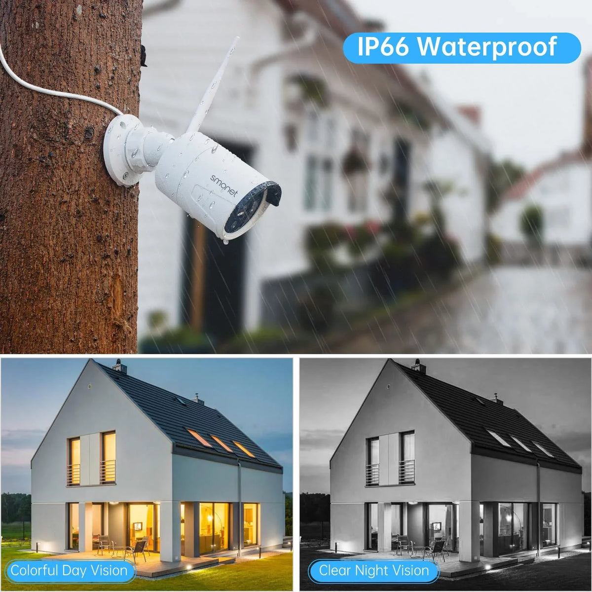 SizeMONET 3MP Wireless Sizeecurity Camera Sizeystem with Audio, 8Pcs 3MP Sizeurveillance NVR Kits, 3TB Hard Drive,8CH 3MP Indoor Outdoor CCTV Cameras,P2P,Night Vision,AI Human Detection