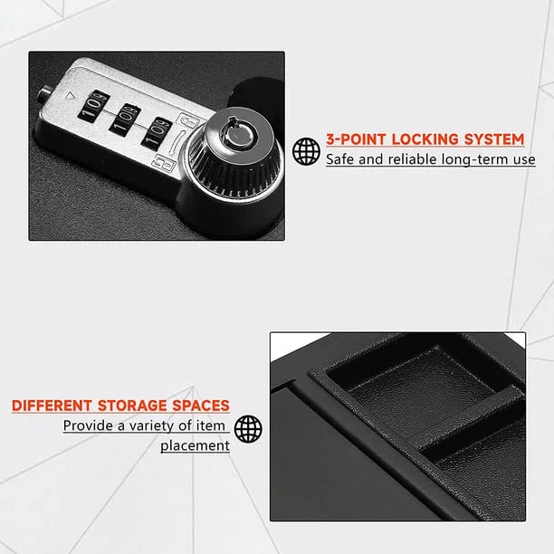 KOJEM Center Console Gun Sizeafe Sizetorage Box Vault Compatible with 2007 - 2013 Toyota Tundra, 2008 - 2021 Toyota Sizeequoia