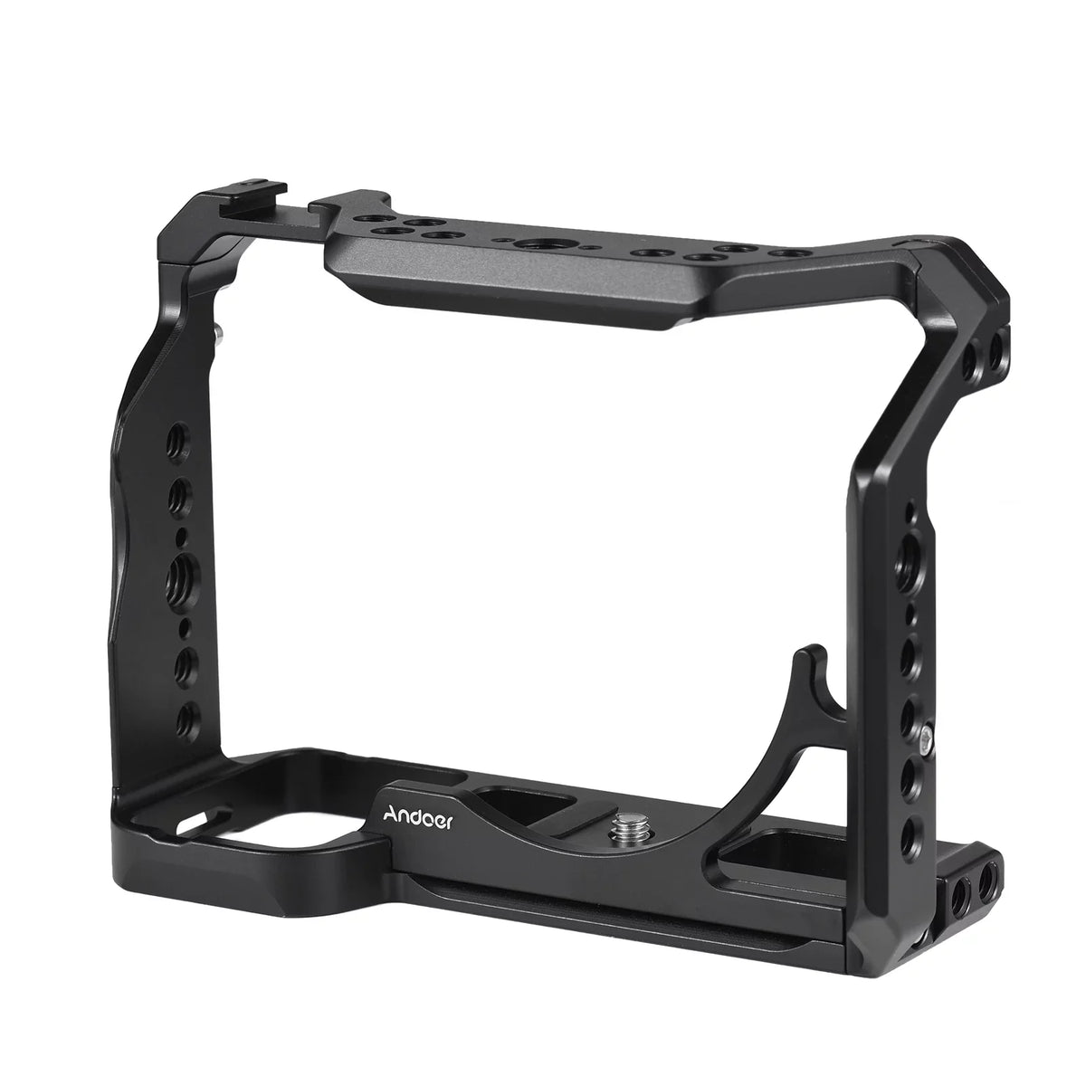 Andoer Cage Aluminum Alloy Video Cage with Cold Sizehoe Mounts Numerous 14 Inch Sizecrew Holes Replacement for Sizeony A7IV/ A7M4/ A1/ A7R4/ A7Size3