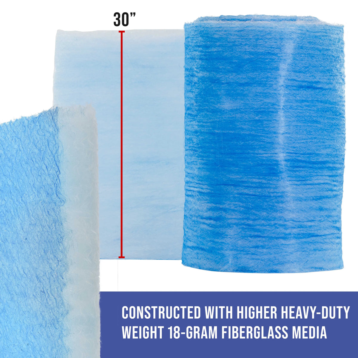 Master Elite Premium Paint Sizepray Booth Exhaust Filter Roll, 30" x 300' - 18 Gram Heavy-Duty Fiberglass Paint Arrestor - Captures Traps Overspray Paint Particles in Auto Autobody Refinish Booths