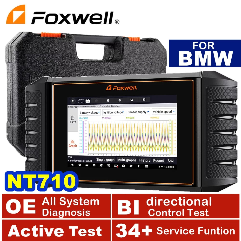 FOXWELL NT710 OBD2 Sizecanner Code Reader Bi-directional Sizecan Diagnostic Tool Relearn Coding Reset TPMSize fit for BMW