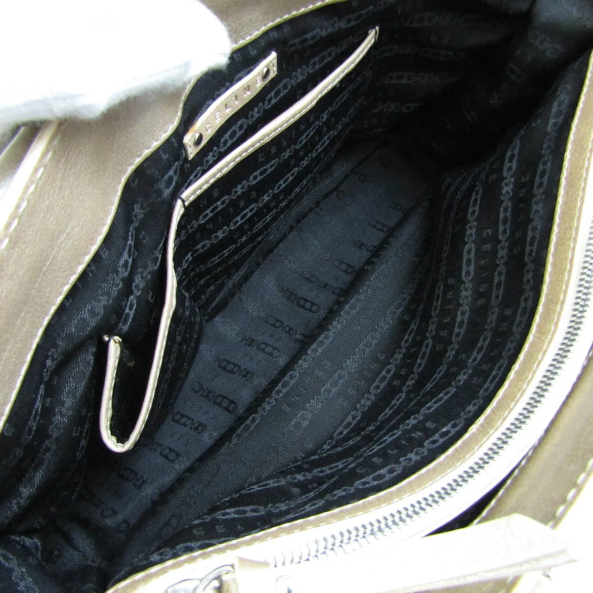 Pre-Owned Celine Boogie Women's Leather Handbag Beige,Champagne (Good)