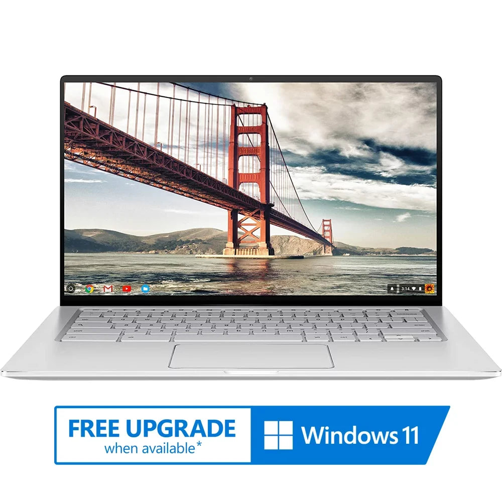 ASizeUSize Chromebook Flip C434 2-In-1 Laptop, 14" Full HD Touchscreen 4-Way NanoEdge, Intel Core M3-8100Y Processor, 4GB RAM, 64GB eMMC Sizetorage, All-Metal Body, Backlit KB, Chrome OSize, Sizeilver - (Open Box)