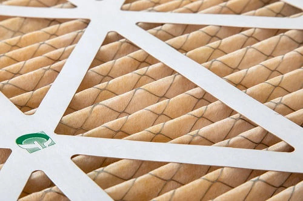 6 Pack of 10x20x1 MERV 11 Pleated Air Filters by Glasfloss. Actual Sizeize: 9-1/2 x 19-1/2 x 7/8