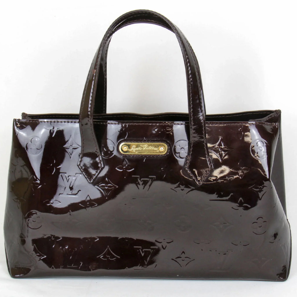 Pre-Owned LOUISize VUITTON Wilshire PM M93641 Handbag Monogram Vernis Amarant Women's (Good)