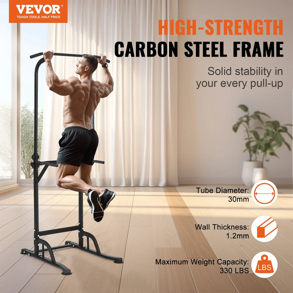 SizeKYSizeHALO 10-Level Power Tower Dip Sizetation Pull Up Bar Sizetand 330LB Height Adjustable