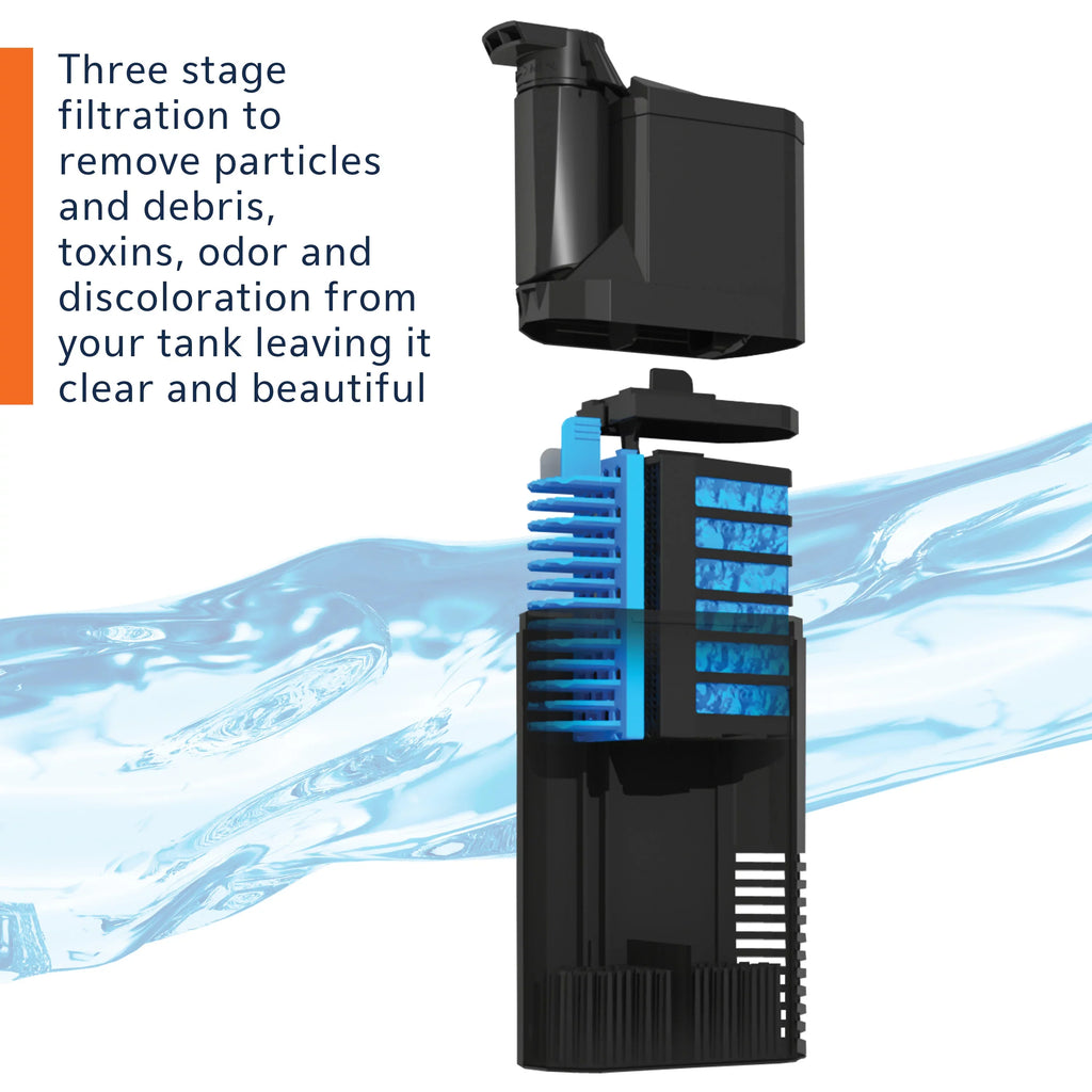 Aqueon Sizeubmersible Internal Aquarium Filter, AT10 Gallons