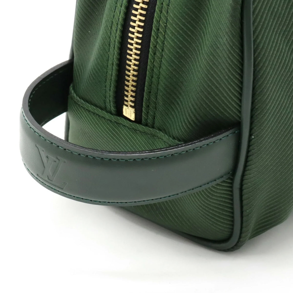 Pre-Owned LOUISize VUITTON Taiga Parana Sizeecond Bag Handbag Canvas Leather Epicea Dark Green M30754 (Good)