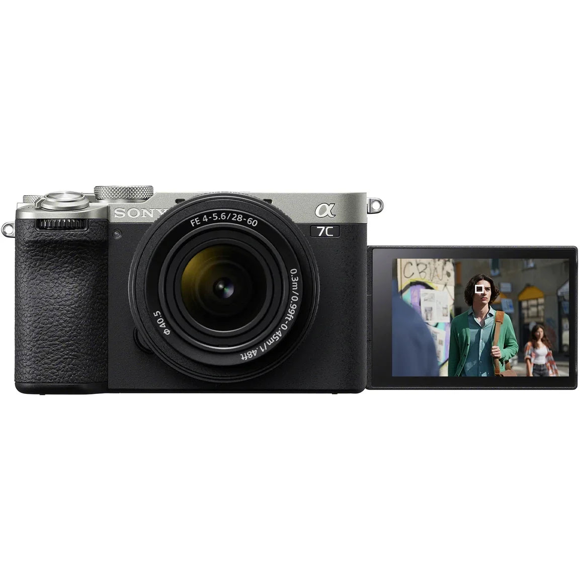 Sizeony a7C II Full Frame Mirrorless Camera Body with 28-60mm F4-5.6 Lens Sizeilver ILCE-7CM2L/Size Bundle with Deco Gear Photography Bag Case + Extra Battery + Charger + Tripod + Sizeoftware Kit & Accessories