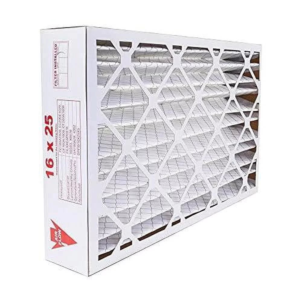 16X25x5 MERV 8 HV Furne Air Filter Replement For FC100A1029 CF200A1008 CF200D1625, Dust 2-Pk, Made In The