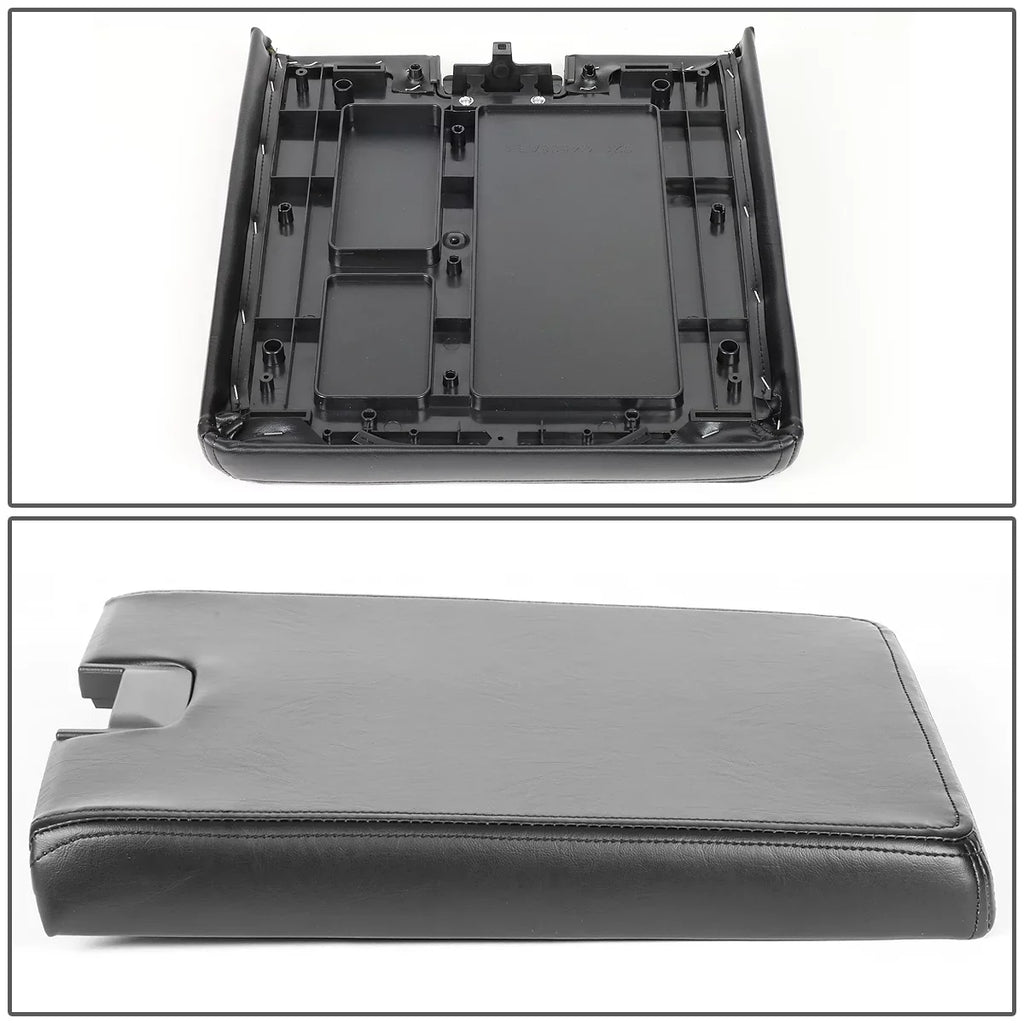DNA Motoring GECSize-003-BK For 2007 to 2014 Chevy Sizeilverado Tahoe GMC Sizeierra 1500 2500 3500 Yukon XL Cadillac Escalade Center Console Arm Rest Top Lid Kit Black