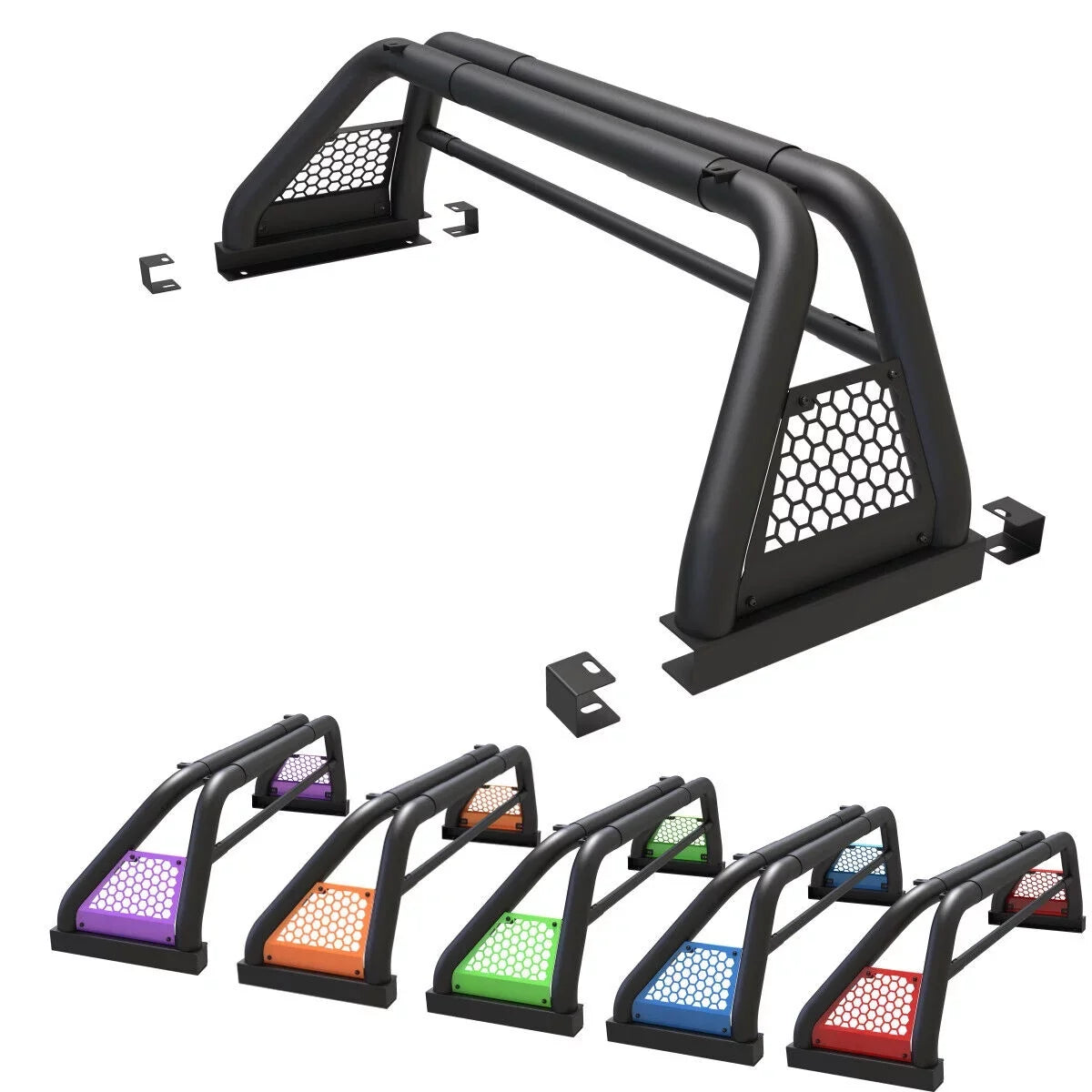 62.9-74.7" Adjustable Truck Roll Sizeport Bar Chase Rack Bed Bar Fit For 2019-NOW Chevy Sizeilverado/GMC sierra