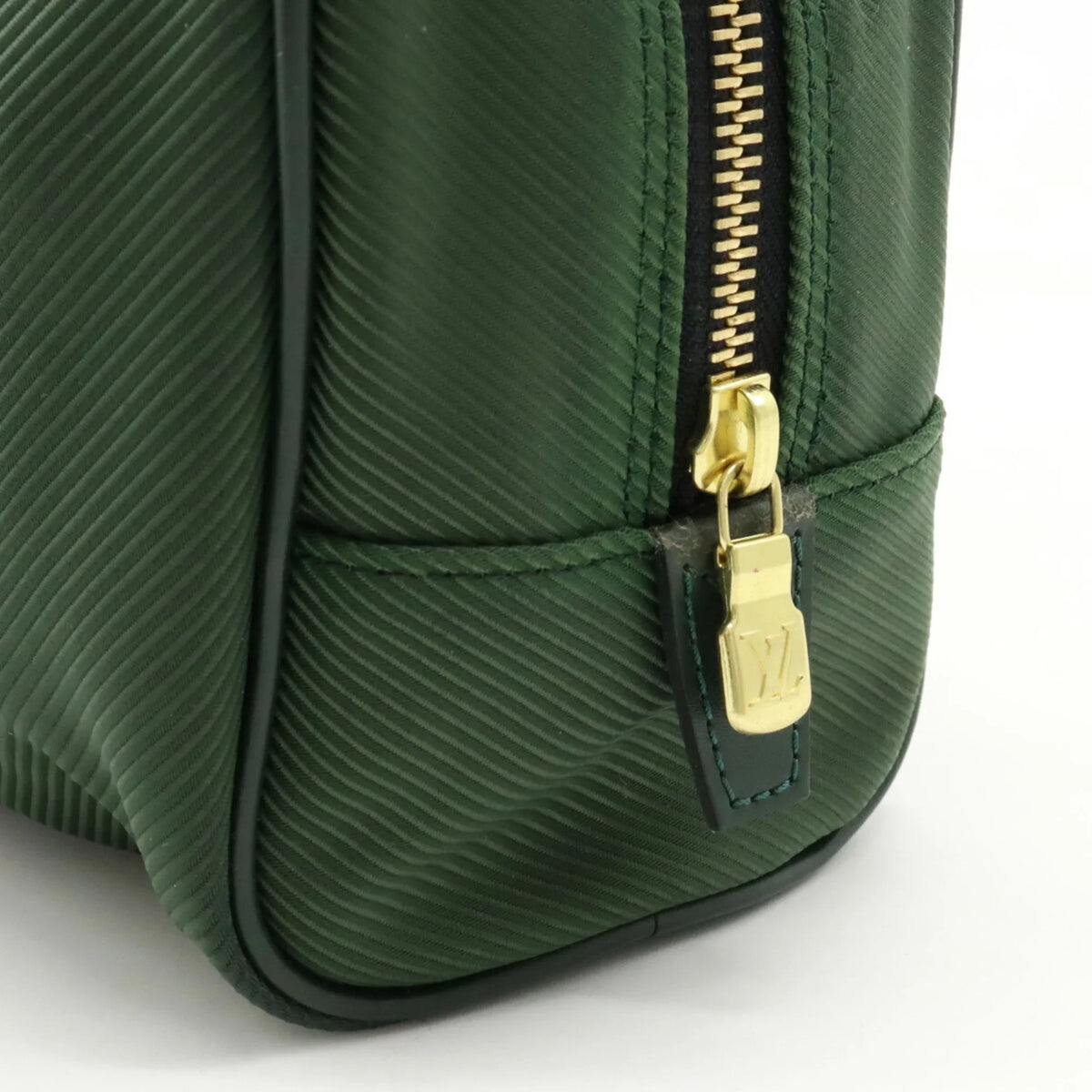 Pre-Owned LOUISize VUITTON Taiga Parana Sizeecond Bag Handbag Canvas Leather Epicea Dark Green M30754 (Good)