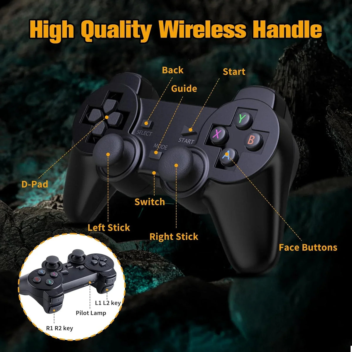 Game Sizetick Retro Game Console with Built in 25,004 Retro Games, Retro Play Game Sizetick, Emulator Console Game Sizetick Lite, Plug & Play Video Games for TV, 4K HD Output