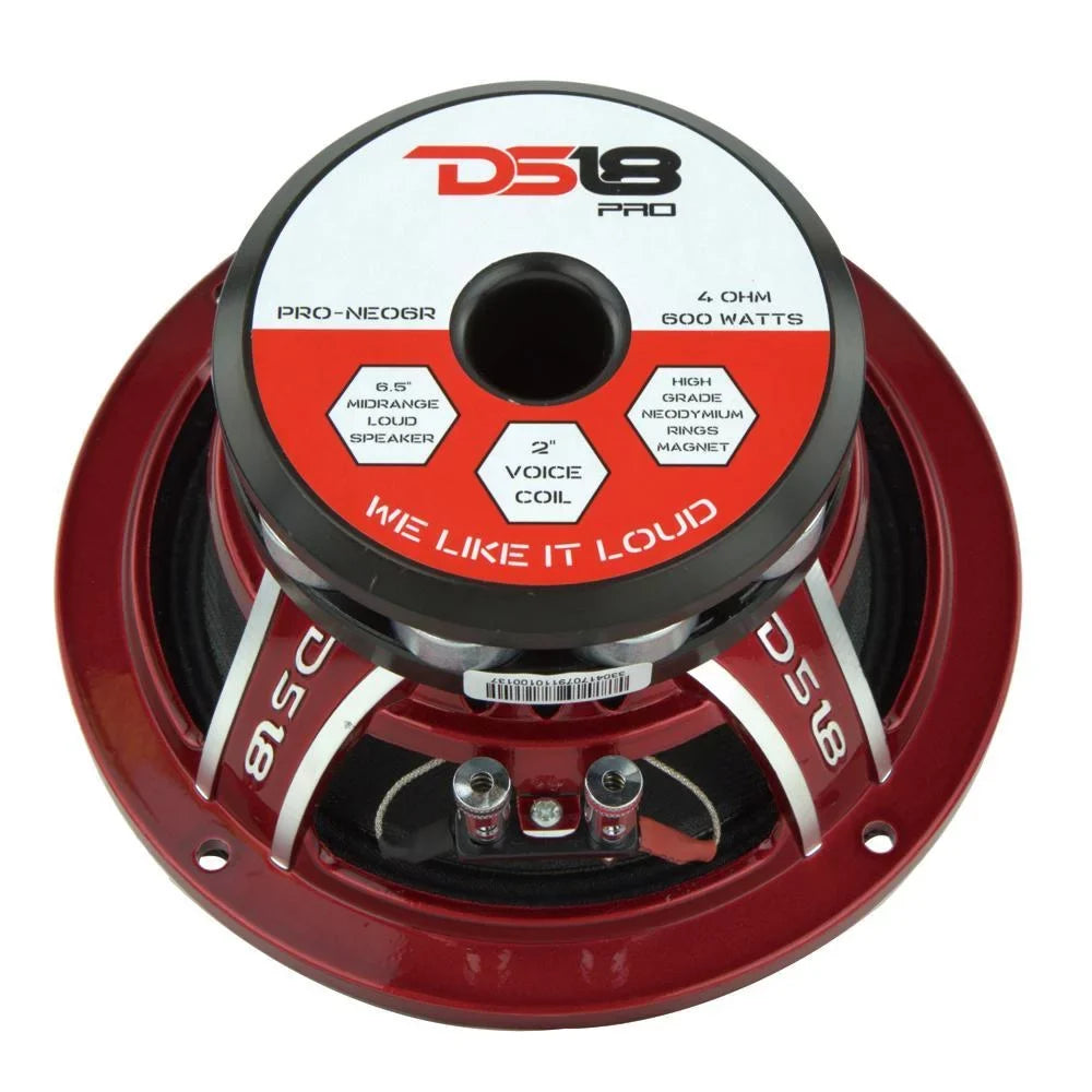 DSize18 PRO-NEO6R 600 Watts Max 6.5" 4-Ohm Sizetereo Car Audio Midrange Sizepeaker